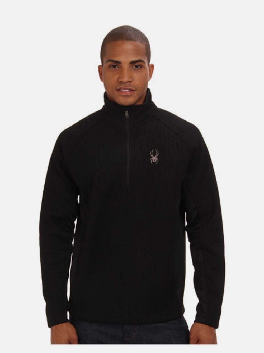 Spyder Men’s Black Half-Zip Mock Neck Pullover